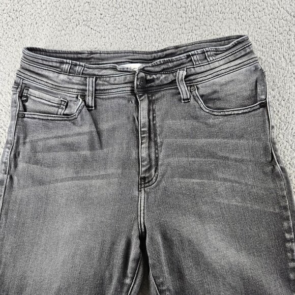 Kancan Jeans Womens 31 (33x27) Gray Skinny High Rise Raw Hem - Picture 2 of 16